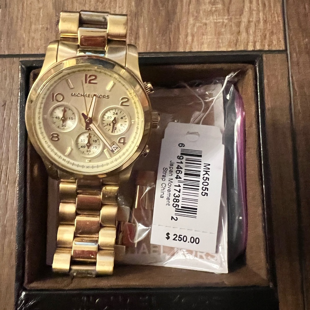 Michael Kors Gold-Tone Watch with Chronograph